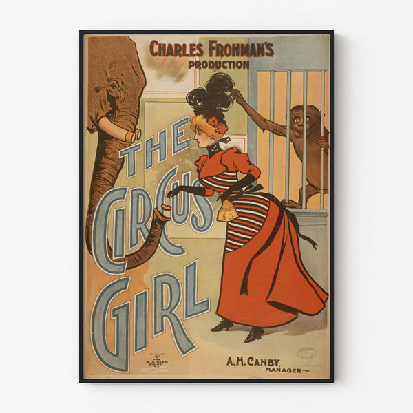 Vintage poster wall decoration The Circus Girl - Retro style