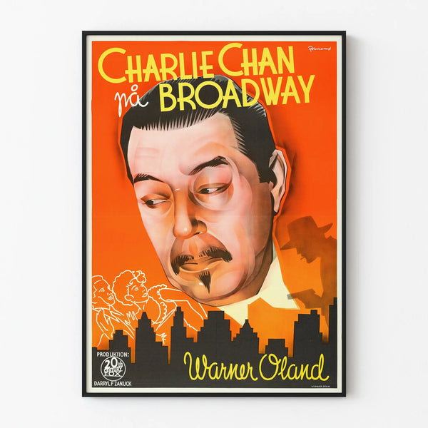 Vintage Charlie Chan poster on Broadway retro wall decoration