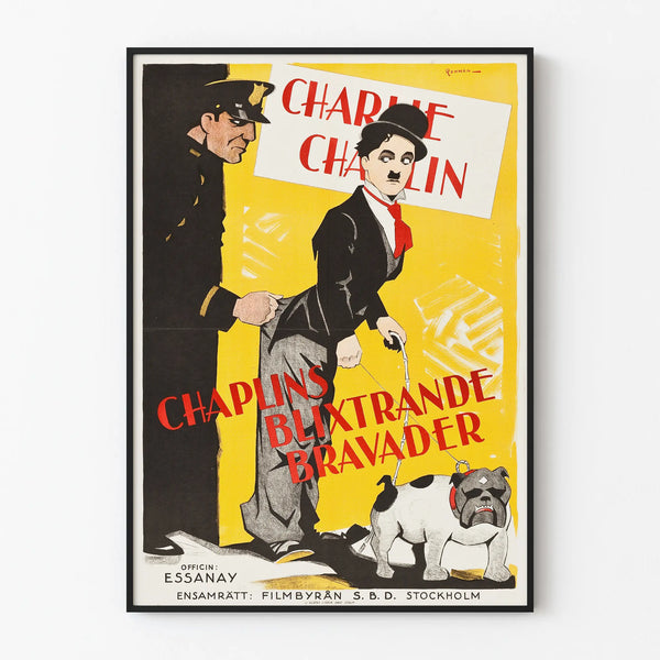 Vintage Charlie Chaplin Poster - Classic Cinema Wall Decoration