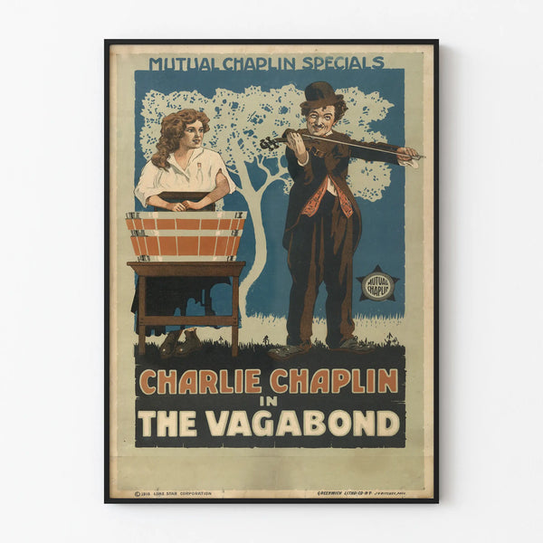 Vintage Charlie Chaplin Poster - The Tramp