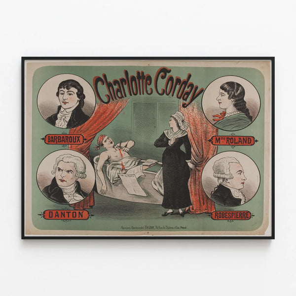 Wall Poster Charlotte Corday and the French Revolutionaries — framed artwork on a wall