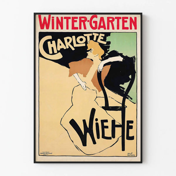 Vintage Winter Garten Charlotte Wiehe Poster - Artistic Wall Decoration