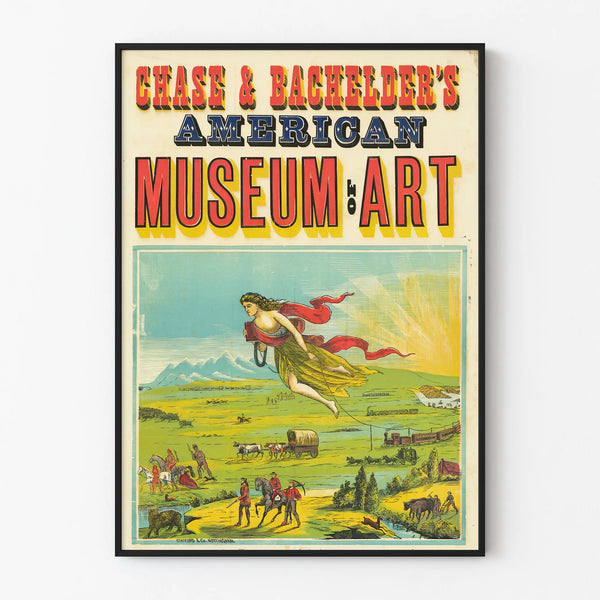 Vintage American Museum of Art Poster Chase & Bachelder's
