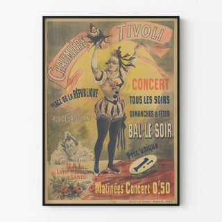 Vintage Poster of the Tivoli Cottage - Concerts and Balls Every Evening