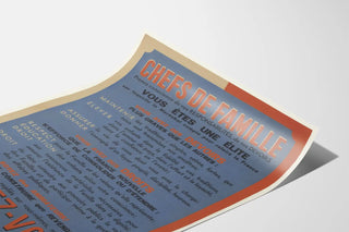 Vintage Family Chefs Wall Poster - Declaration and Commitment