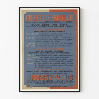 Vintage Family Chefs Wall Poster - Declaration and Commitment