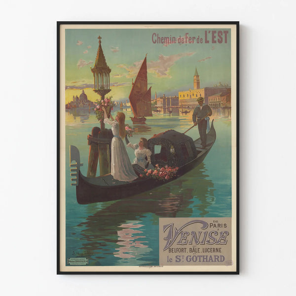 Vintage Poster of the Eastern Railway Paris-Venice