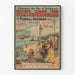 Vintage poster of seaside bath tickets for beaches in Brittany