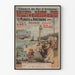 Vintage poster of seaside baths in Brittany, Orleans Railway