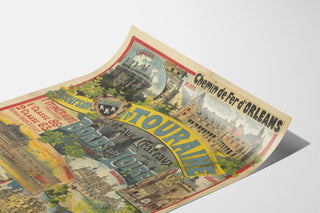 Vintage Poster of the Orleans Railway - Excursions in Touraine and the Châteaux of the Loire