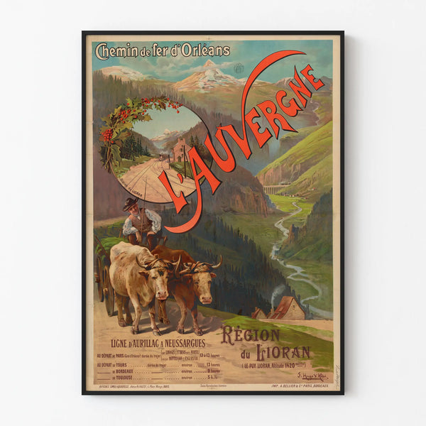 Vintage Poster of the Orléans Railway Line - Lioran Region, Auvergne