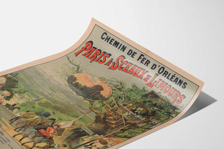 Vintage Poster of the Orléans Railway from Paris to Sceaux & Limours