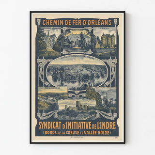Vintage poster of the Orléans Railway - Indre Tourist Office