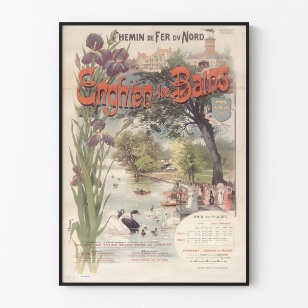 Vintage Poster of the Northern Railway - Enghien-les-Bains Decorative