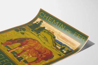 Vintage Poster of the Railway Saignelegier La Chaux-de-Fonds