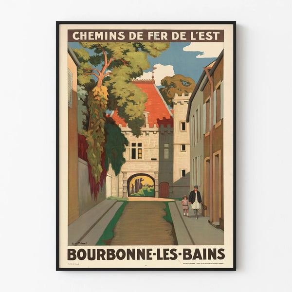 Vintage poster of the Eastern Railway - Bourbonne-les-Bains