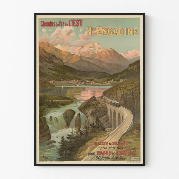Vintage Poster of the East Railway Haute-Engadine