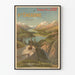 Vintage poster of the Eastern Railway Haute-Engadine Switzerland - High-speed trains