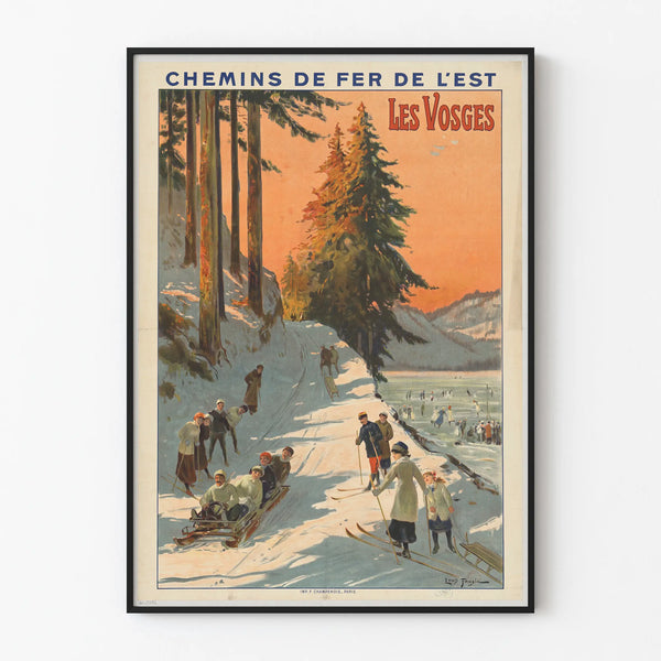 Vintage Poster of the Eastern Railways Vosges - Winter Wall Decoration
