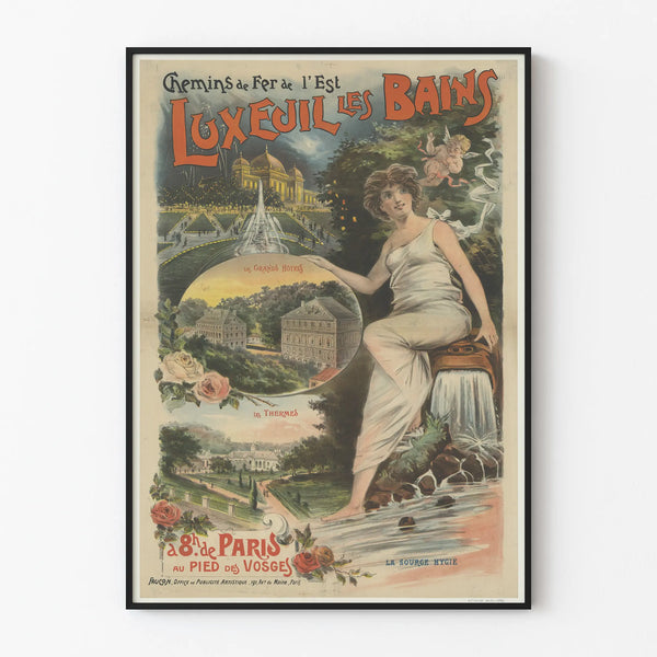 Vintage Poster Luxeuil-les-Bains Eastern Railway Wall Decoration