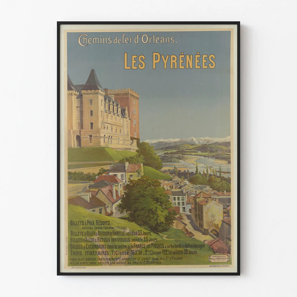 Vintage poster of the Orleans Railway - The Pyrenees