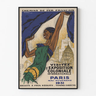 Vintage Poster of French Railways - International Colonial Exhibition 1931