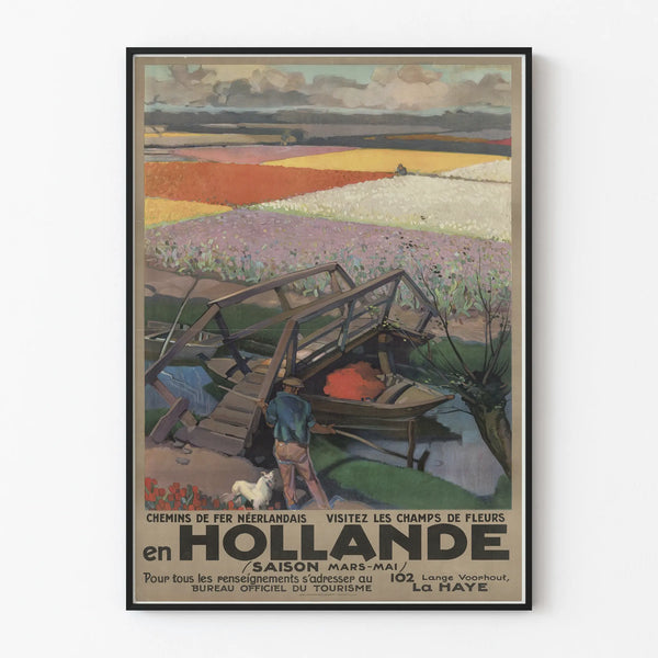 Vintage Poster of a Flower Field in the Netherlands - Nature Wall Decoration