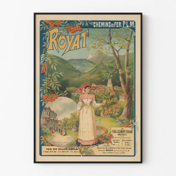 Vintage Poster Royat Railways P.L.M. - Wall Decoration Travel