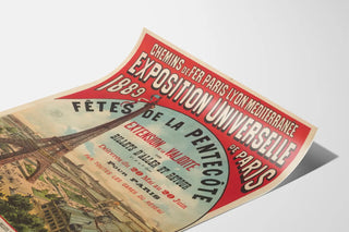 Vintage Poster of the Paris Lyon Mediterranean Railway Exhibition of 1889