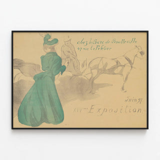 Vintage poster Chez le Bar de Boutteville - 14th Exhibition — framed artwork on a wall
