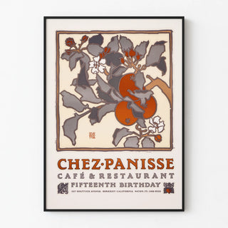 Decorative poster for Chez Panisse Café & Restaurant 15th Anniversary