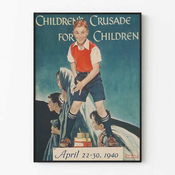 Vintage Poster of Children's Crusade 1940 by Norman Rockwell