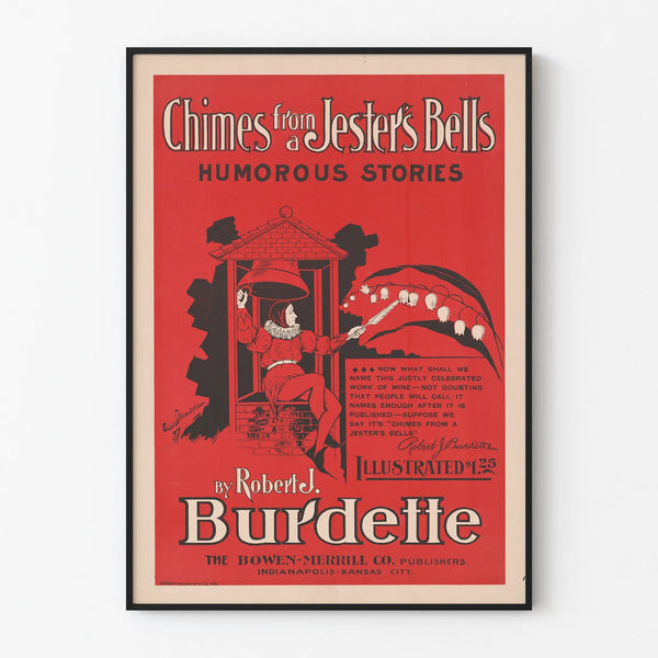 Vintage poster Chimes from a Jester's Bells by Robert J. Burdette