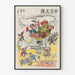 Satirical Poster of Influential Movements in Contemporary China
