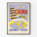 Vintage poster China Northwest Orient Airlines land route