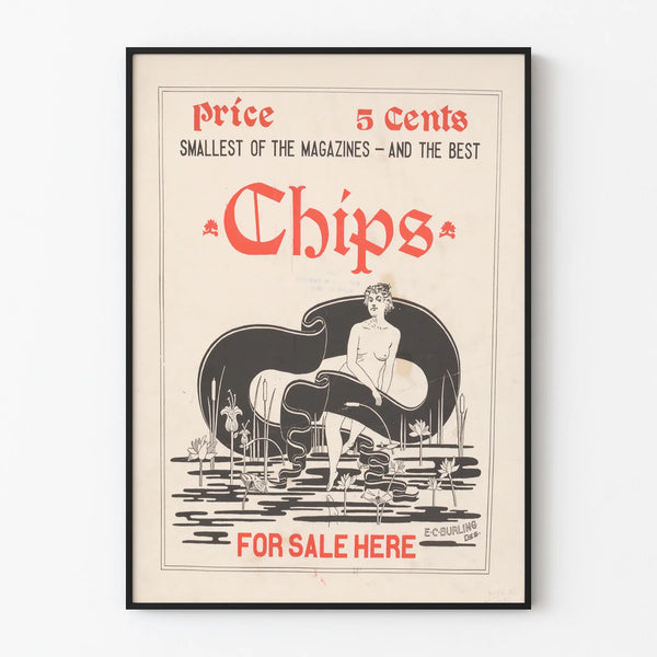 Vintage Advertising Poster 'Chips' by E.C. Burling
