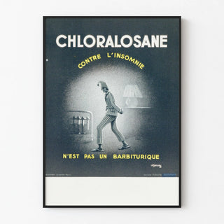 Vintage Chloralosane Poster Against Insomnia