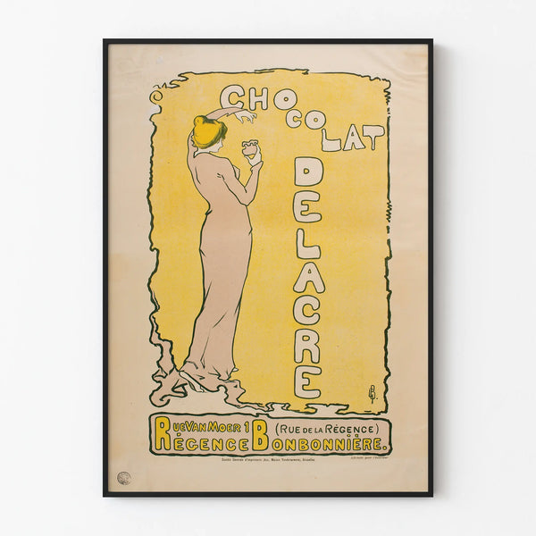 Vintage Delacre chocolate poster for wall decoration