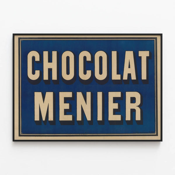 Vintage Chocolat Menier Poster - Retro Advertising Poster — framed artwork on a wall