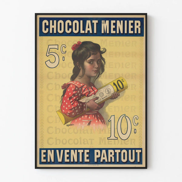Vintage Chocolate Menier Poster - Retro Wall Decoration