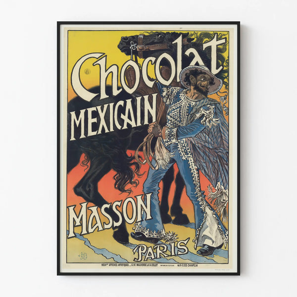 Vintage Mexican Chocolate Poster Masson Paris