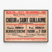 Vintage concert poster of the Saint Guillaume Choir in Strasbourg 1937 — framed artwork on a wall