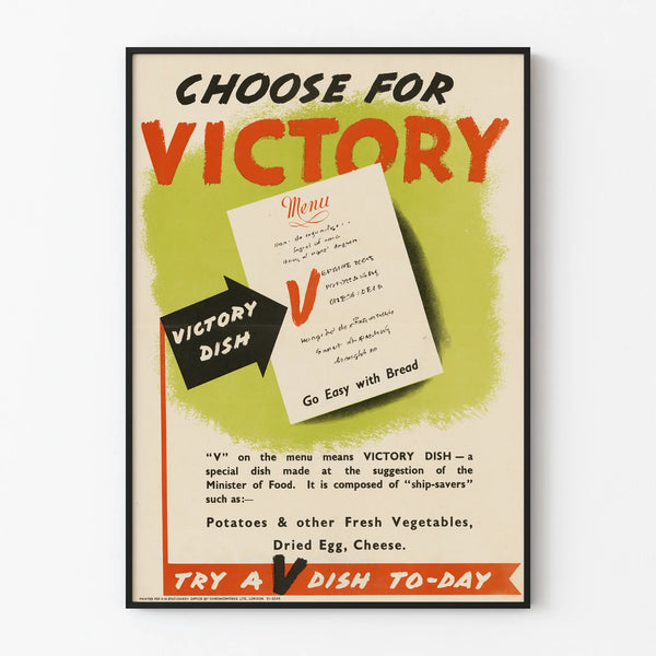 Vintage decorative poster 'Choose for Victory' - Retro kitchen poster Artem Legrand