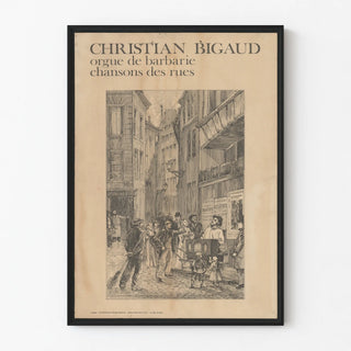 Vintage poster Christian Bigaud Barrel Organ - Street Songs