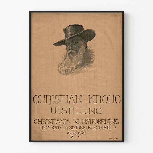 Christian Krohg Exhibition Poster - Vintage Wall Decoration