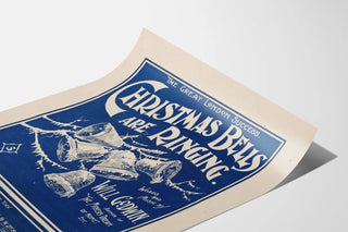Vintage Christmas Bells Are Ringing Poster