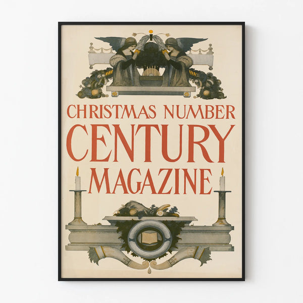 Vintage Christmas Number Poster Century Magazine Wall Decoration