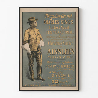 Vintage Charles King Poster for Ainslee's Magazine
