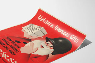 Vintage Christmas Poster - Gifts Abroad U.S. Army Navy