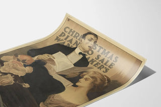 Vintage Poster for Wanamaker's Christmas Piano Sale